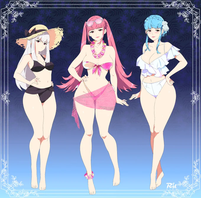 Hilda, Lysithea, and Marianne, a commission! 