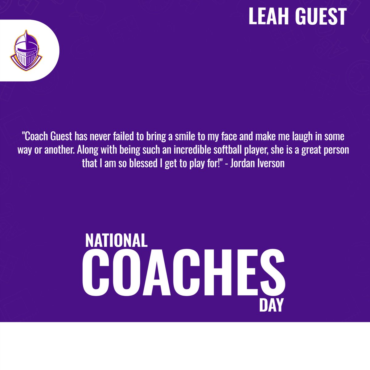 Happy National Coaches Day, Coach Mojica and Coach Guest! 💜

#gocru