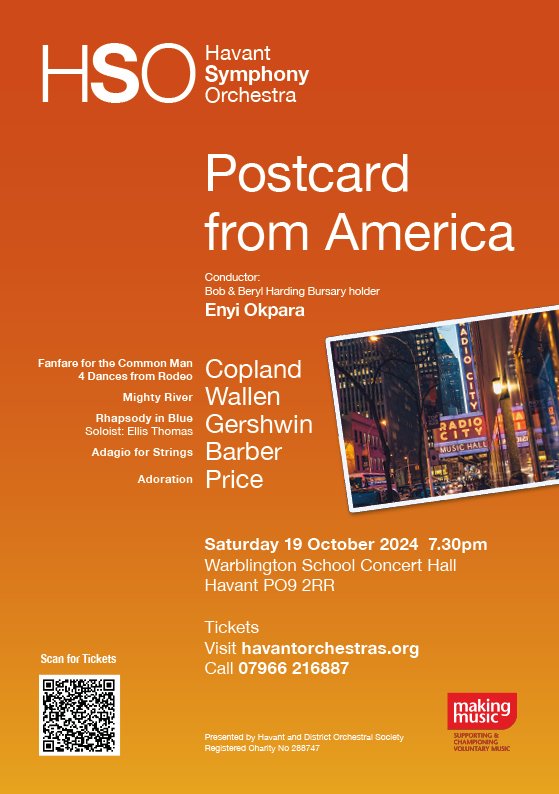 Have you bought your tickets yet? Come &amp; listen to 'Mighty River', composed by the Master of the King's Music, <a href="/ErrollynWallen/">Errollyn Wallen</a>, celebrate 100 years of Gershwin's Rhapsody in Blue <a href="/Gershwin/">Gershwin</a>, conducted by <a href="/enyi_okpara/">Enyi Okpara</a> <a href="/BSOrchestra/">Bournemouth Symphony Orchestra</a> &amp; enjoy the four dances from Rodeo by Copland.