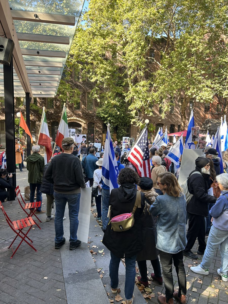 Rally happening right now at Occidental Square to remember the October 7, 2023 attack on Israel