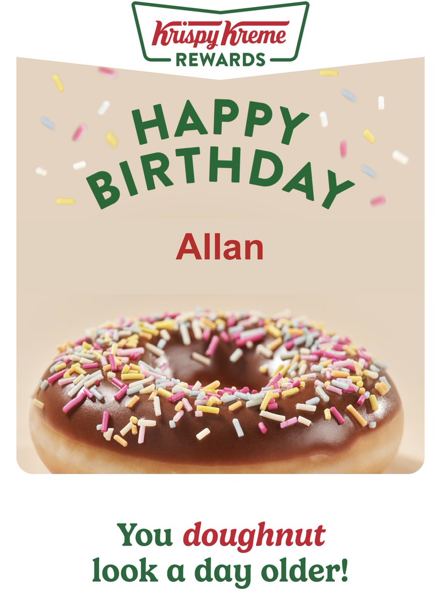 Allan Lambert (@allanlambert) on Twitter photo This has made me smile all week. Loving this CRM campaign from the smart marketing team <a href="/krispykremeUK/">Krispy Kreme UK</a> 👏 This has made me smile all week. Loving this CRM campaign from the smart marketing team <a href="/krispykremeUK/">Krispy Kreme UK</a> 👏