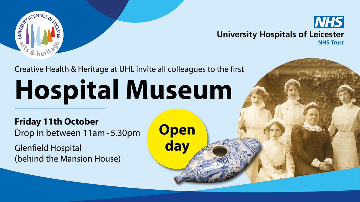 This Friday, staff <a href="/Leic_hospital/">Leicester's Hospitals</a> are invited to the first open day at our museum store.
Catch a glimpse of the treasure we've been discovering and tell us how you'd like to use the collection with your patients to improve their wellbeing.
#creativehealth
#museumswellbeing