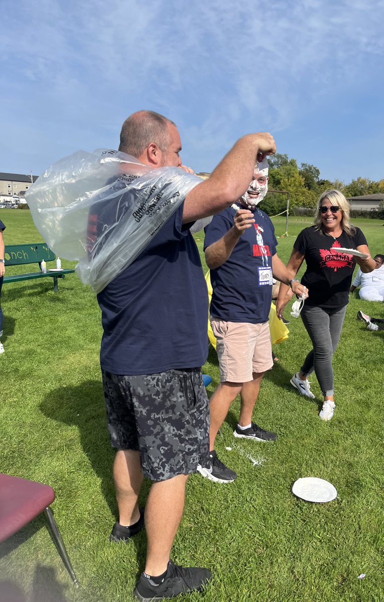 Annual Terry Fox Run. This year we added a pie in the face of a Teacher or Principal! <a href="/TerryFoxCanada/">Terry Fox Foundation</a> <a href="/dsbn/">District School Board of Niagara</a> so much fun for a great cause.