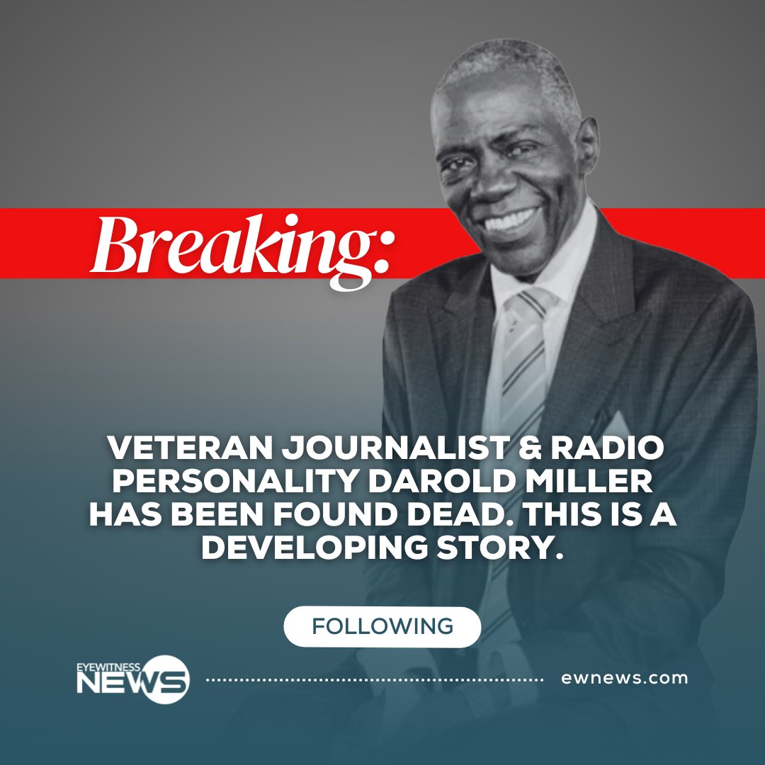 BREAKING NEWS: Eyewitness News can confirm that Darold Miller, a veteran journalist and radio personality, has been found dead at his residence. Sources close to the matter say foul play is not suspected at this time. He was 69.

This is a developing story.