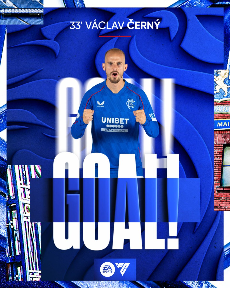 33' Černý!!

👌 A perfect finish into the bottom corner from the edge of the box gives us the lead at Ibrox.

Rangers 1-0 St Johnstone