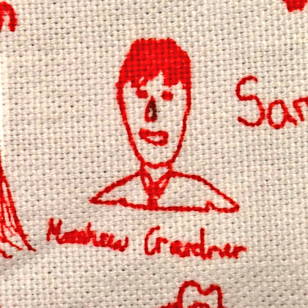 Self Portrait (School Tea Towel, 1994)