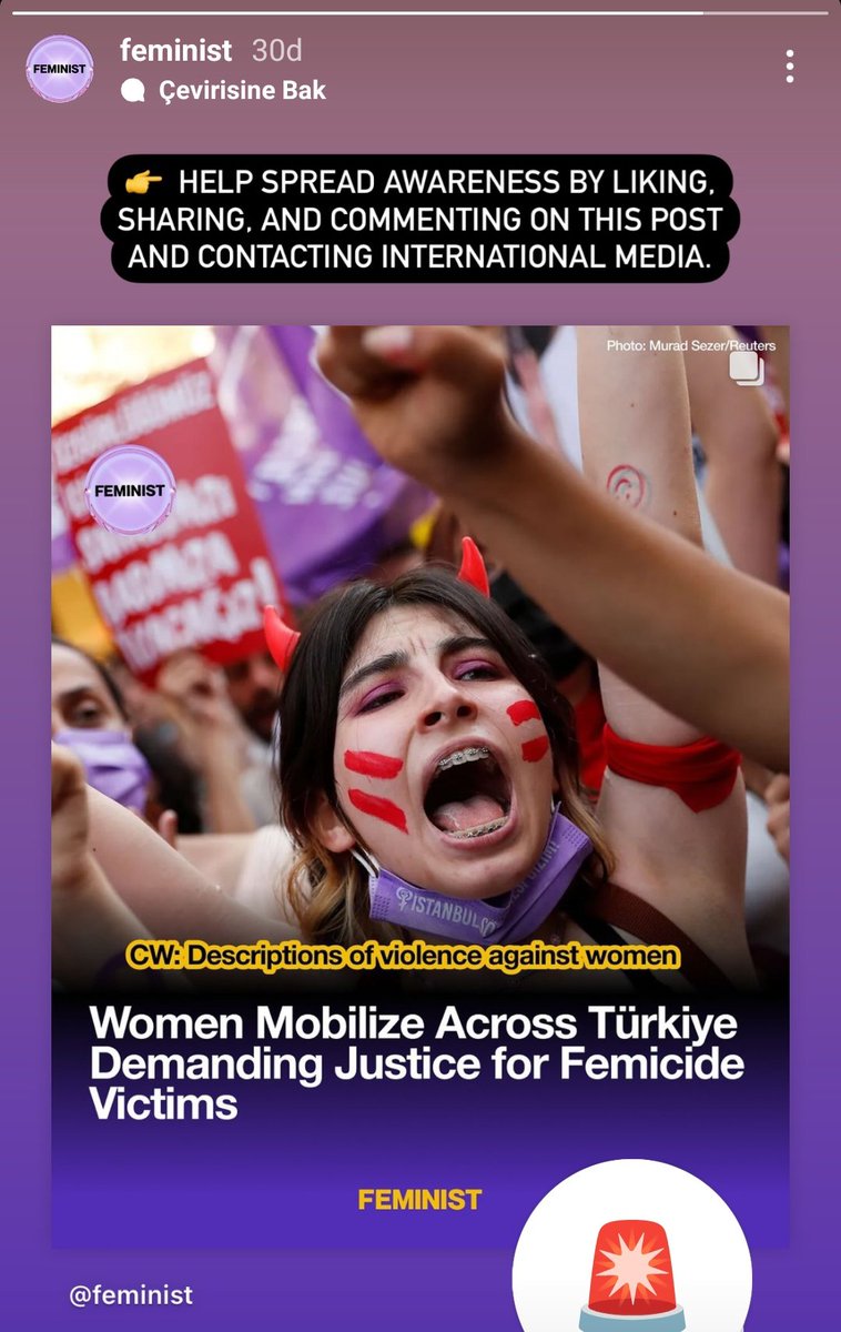 feminist sayfasi storye de atmis inanılmaz mutlu oldum
#TurkishWomenNeedHelp 
#turkishwomenareindanger 
#TürkischeFrauenBrauchenHilfe
#Lesfemmesturquesontbesoindaide
