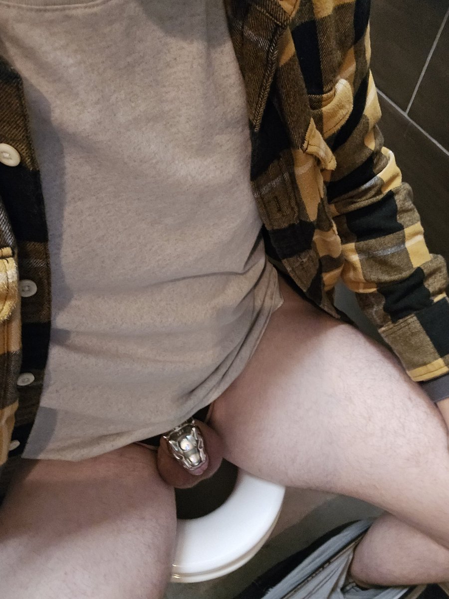 FlushedPup's tweet photo. Absolutely destroying this toilet. Also happy #Locktober https://t.co/jP1sA1oDKL