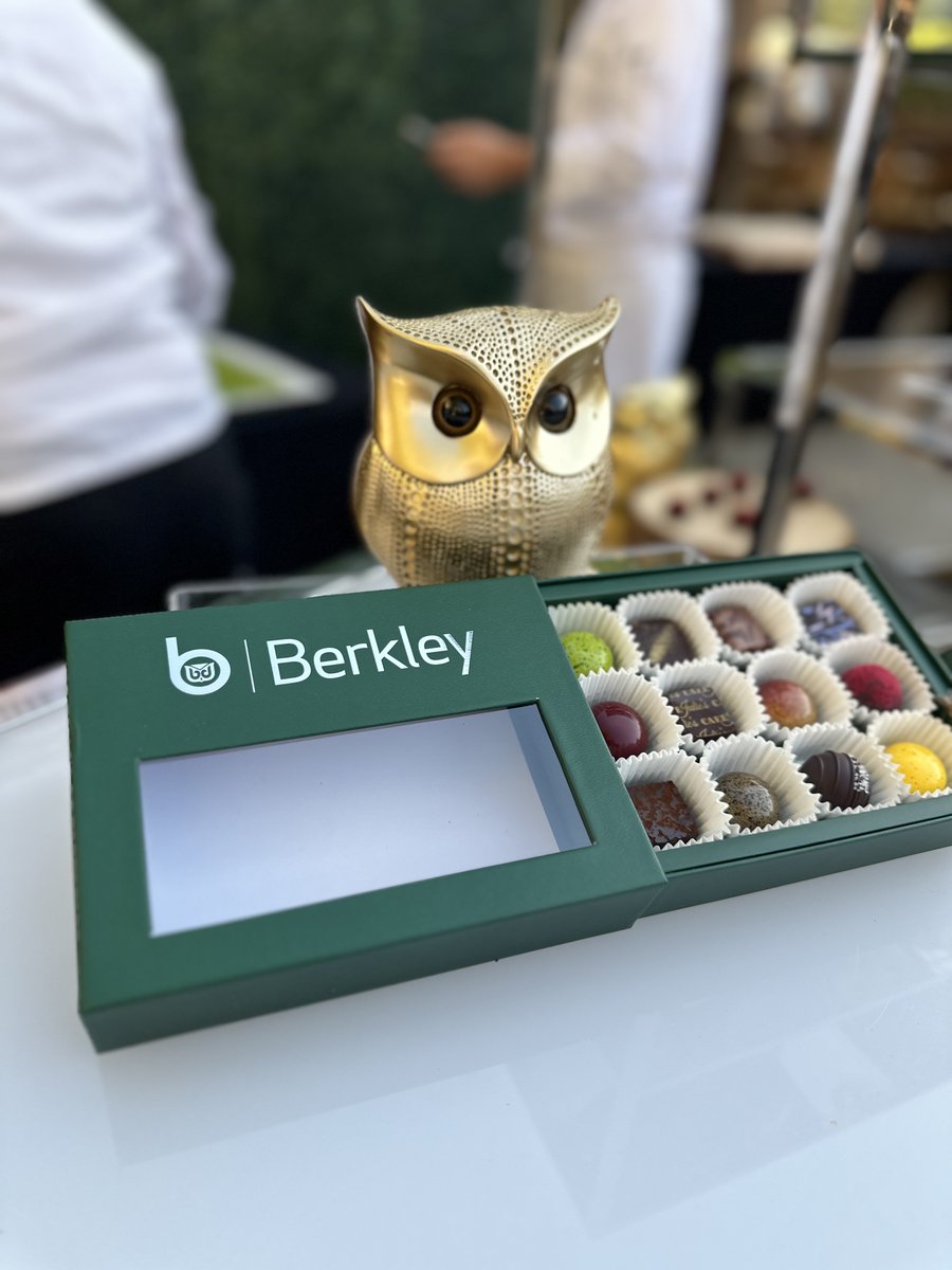 WRBerkleyCorp's tweet photo. The chocolate shop is open! We’re welcoming our partners to the Mountain View Terrace for an evening of delicious food &amp; refreshments, compelling conversations, &amp; a custom box of specialty chocolates. Our agent &amp; broker partnerships are a treat worth savoring! #CIAB #ILF2024 https://t.co/TtXMFnFFwK