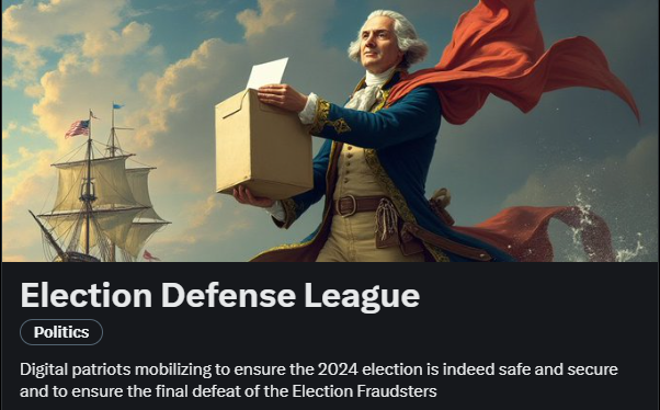 BehizyTweets's tweet photo. I have created an 𝕏 community, open to all, called the Election Defense League (EDL)

𝕏 is currently the most powerful platform in the world, and the sanctity of the 2024 election is the most important thing ever. Anyone can post about election integrity in this community. Any questions you post on there will be answered by fellow community members. I myself will be active in there A LOT. The mod team is full of the best "in the know" election integrity warriors.

Trump's job is to get the votes. Our job is to make sure they count as cast. It won't be an echo chamber, I invite all left minded people to join. Let's win yugely.

https://t.co/5ONbc5QQvM