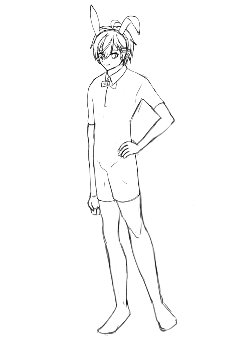 kdp_arts's tweet photo. Proper bunny boy.

1. ✔️, 2. ✔️, 3 . ✖️

Just treat boy as a boy, not a girl or femboy thing!

#BeMasculine

#anime  #manga  #sketch #sketchbook #bunnyboy #bunny #costume #bunnyears #fashion #boy #youngboy #ugoira #rkgk #femboy https://t.co/ReKrOeVWOP