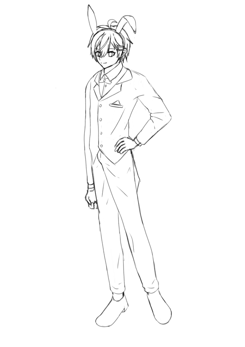 kdp_arts's tweet photo. Proper bunny boy.

1. ✔️, 2. ✔️, 3 . ✖️

Just treat boy as a boy, not a girl or femboy thing!

#BeMasculine

#anime  #manga  #sketch #sketchbook #bunnyboy #bunny #costume #bunnyears #fashion #boy #youngboy #ugoira #rkgk #femboy https://t.co/ReKrOeVWOP