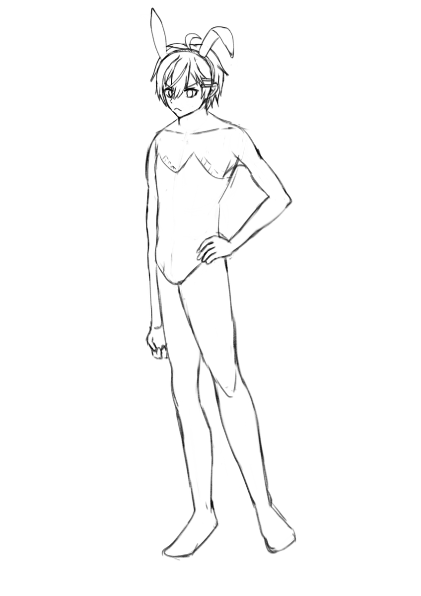 kdp_arts's tweet photo. Proper bunny boy.

1. ✔️, 2. ✔️, 3 . ✖️

Just treat boy as a boy, not a girl or femboy thing!

#BeMasculine

#anime  #manga  #sketch #sketchbook #bunnyboy #bunny #costume #bunnyears #fashion #boy #youngboy #ugoira #rkgk #femboy https://t.co/ReKrOeVWOP