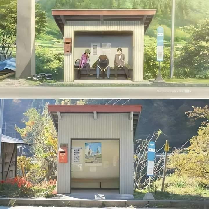 kamalzharif's tweet photo. Lukisan di dalam animasi Jepun (anime) dibandingkan dengan pemandangan sebenar. 

Siapa yang boleh buat ilustrasi secantik itu? Contohnya macam ilustrasi berdasarkan pemandangan di alam Melayu? https://t.co/RslEIDq8Y5