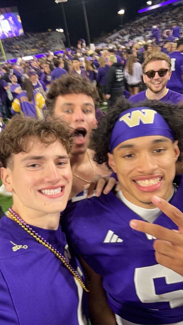 My son and his buddy with Demond after the game!