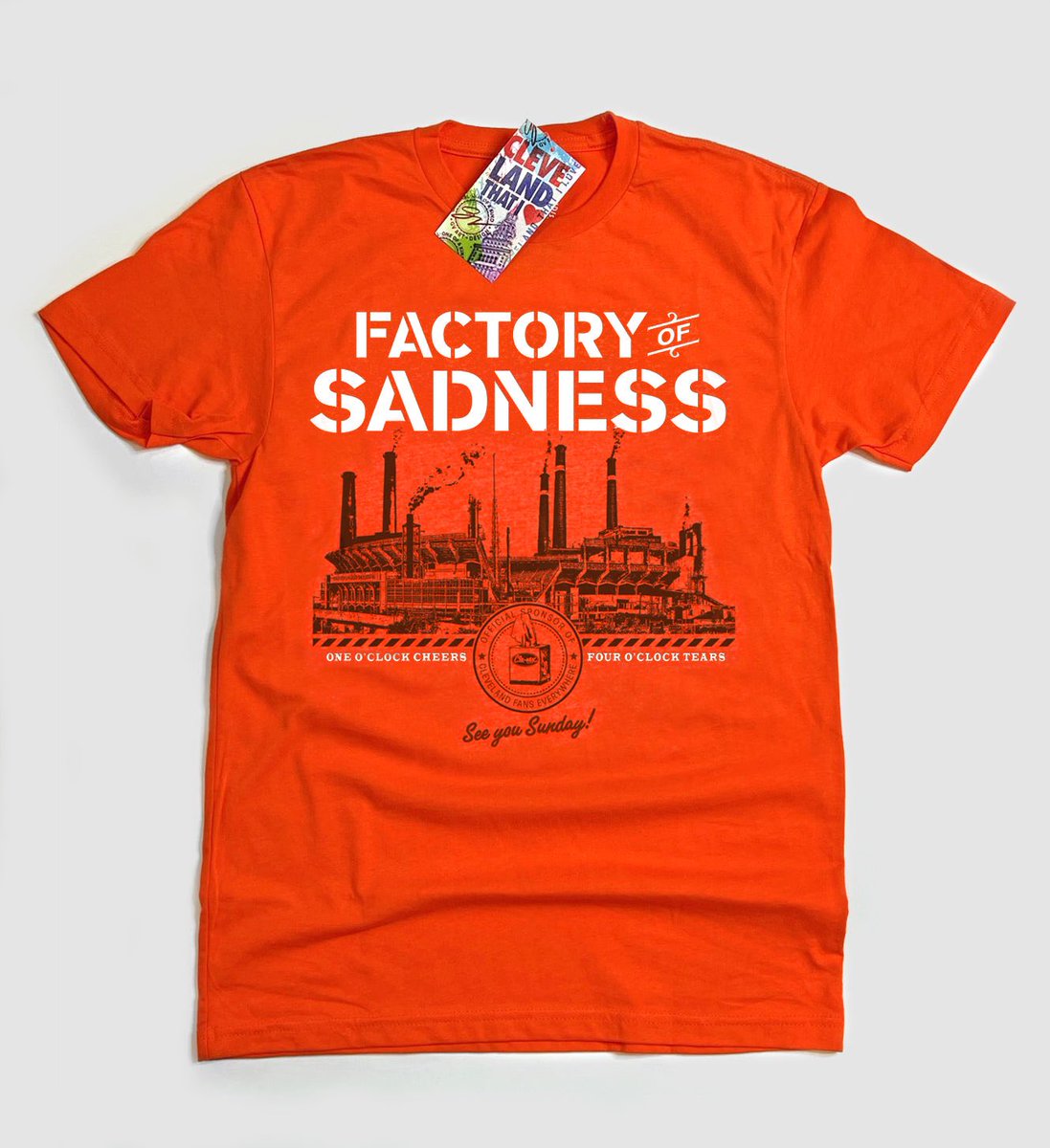 GVartwork's tweet photo. Unfortunately back by overwhelming demand!

Our new and improved Factory of Sadness tee is available online now! We launched this in 2011 and it’s still the perfect way to still rep your team and show your frustration.

RT to share because misery loves company. https://t.co/D6TBJZhln8