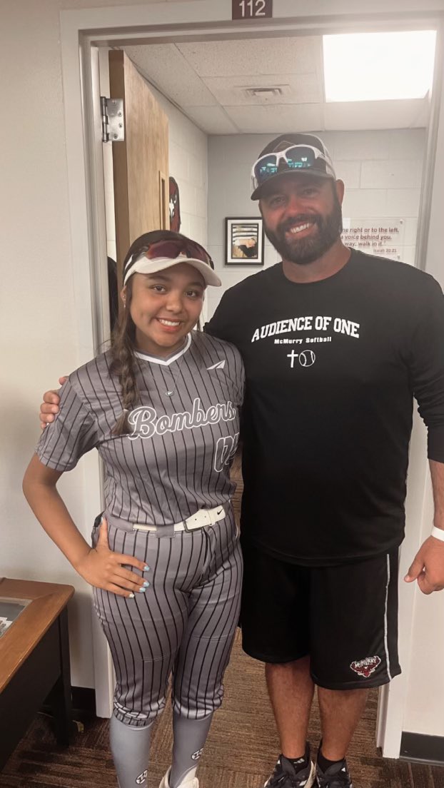 Thank you Coach McNally for the amazing camp today &amp; for all the positive feedback.!
<a href="/McMSoftballteam/">McMurry Softball</a> 
<a href="/bombersaenz16u/">BombersGoldSaenz16u</a>