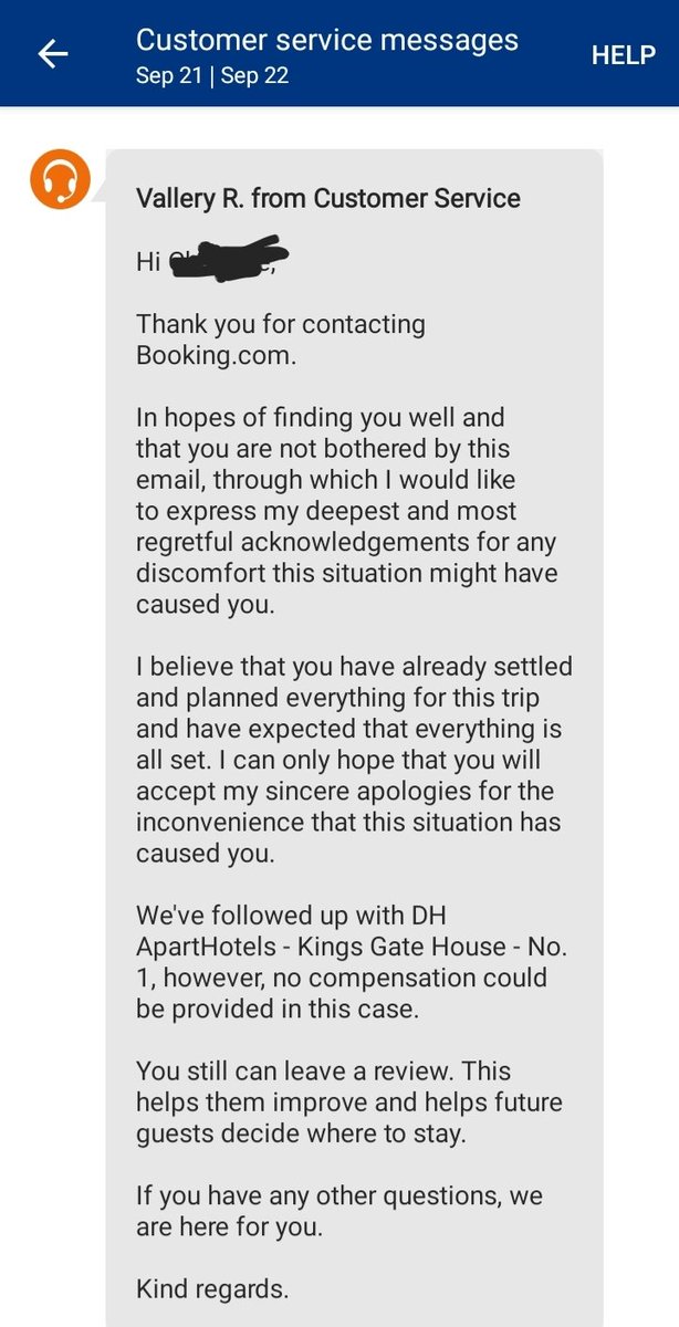 cece_simoneb's tweet photo. @bookingcom Your customer service only send templated messages. Not wasting my time! They're useless https://t.co/Bj8QQuVipA