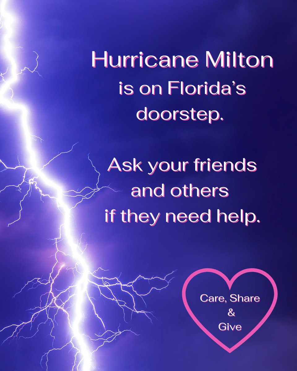 NeoOdist's tweet image. QRT - @LadyLonghaul is in the middle of cone of possibility for 🌀Milton, recent direct path predicted now to be Cat 4 or 5.  She’s disabled &amp;amp; can’t see well enough or sit up long enough to drive. She's nowhere to go.  

#DisasterPreparedness #HurricaneMilton #DisabilityTwitter