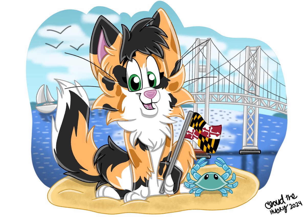 husky_cloud's tweet photo. Made some sticker designs for my etsy shop of the Maryland state dog and cat: Calico and Chesapeake Bay Retriever!
#furry #furryart #maryland https://t.co/g4Pyri0oPr