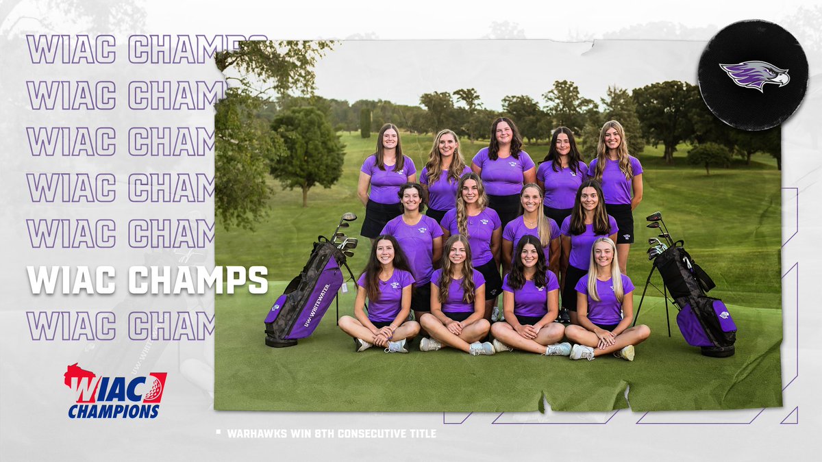 UWW_Golf's tweet photo. WIAC CHAMPS! The Warhawks claim the WIAC title for the 8th consecutive season! https://t.co/d75nC1UQYV
