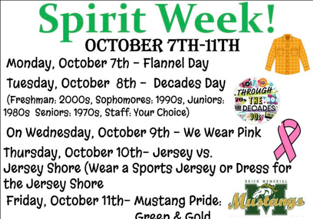 memorialsga's tweet photo. Spirit Week Begins Tomorrow! Daily Ribbons and Prizes Awarded to extra spirited students and staff!
*Homecoming Tickets will remain on sale through Wednesday during lunches and after school in room 203. 💚💛 https://t.co/okQV7XJl7s
