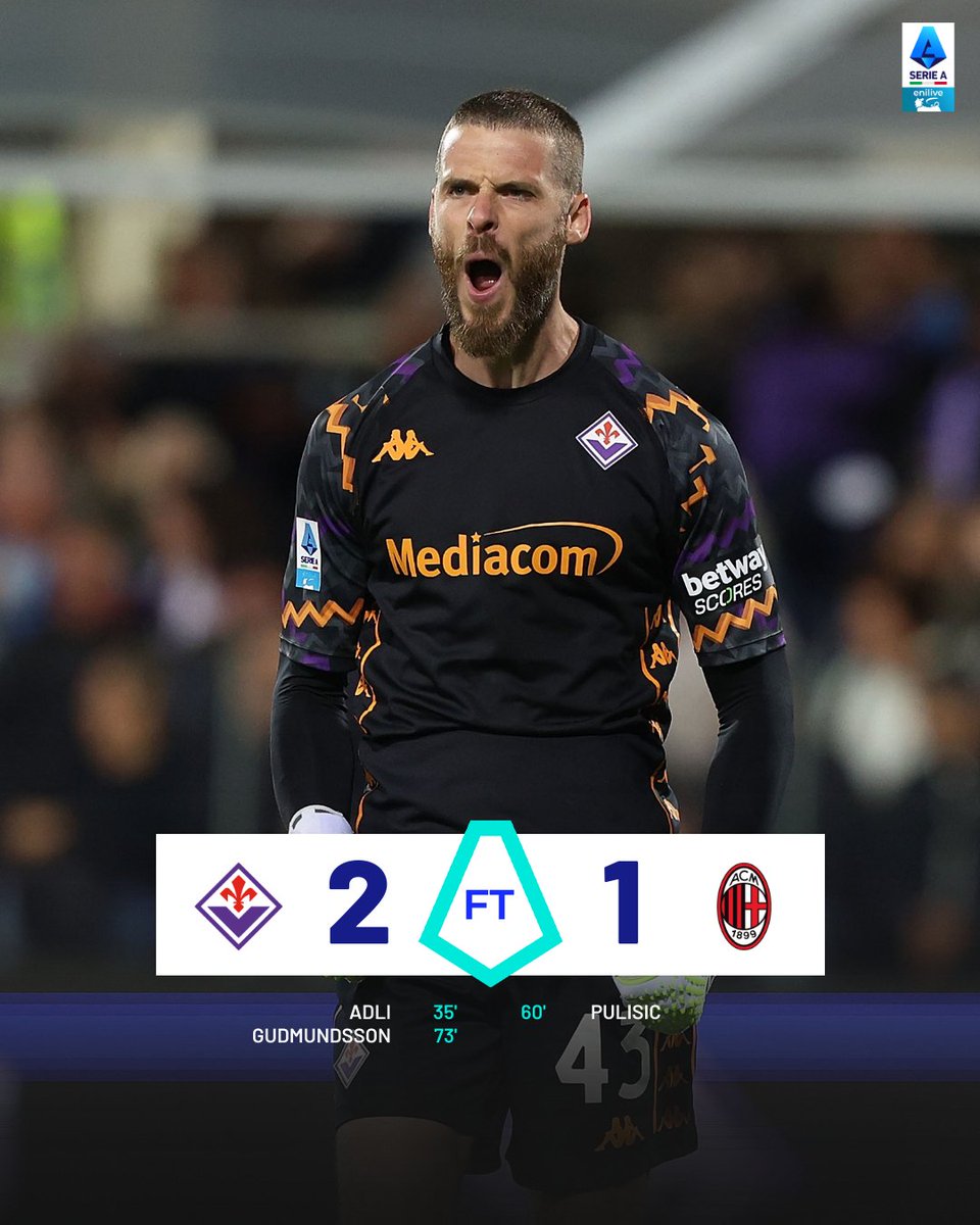 SerieA's tweet photo. Il SUPER match della domenica è Viola! Le firme di Adli, Gudmundsson e del signore in foto ⬇️💜
#FiorentinaMilan https://t.co/yHCRVYkS7z