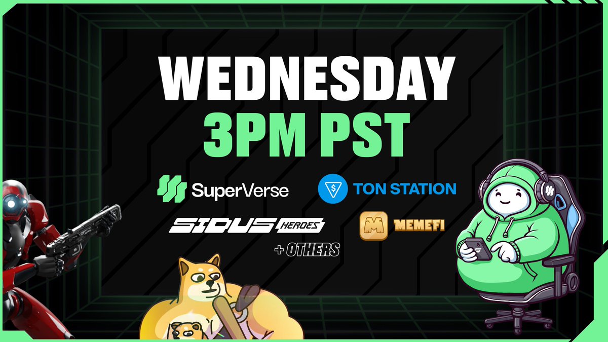SuperVerse's tweet image. 🚨 Got any plans this Wednesday at 3PM PST? Great, cancel them. 

We're co-hosting an AMA Space 🎙️ with our friends from @tonstationgames, @galaxy_sidus, @memeficlub, and others! See you then!
 
🔗 Set your reminder: x.com/i/spaces/1YqGo…