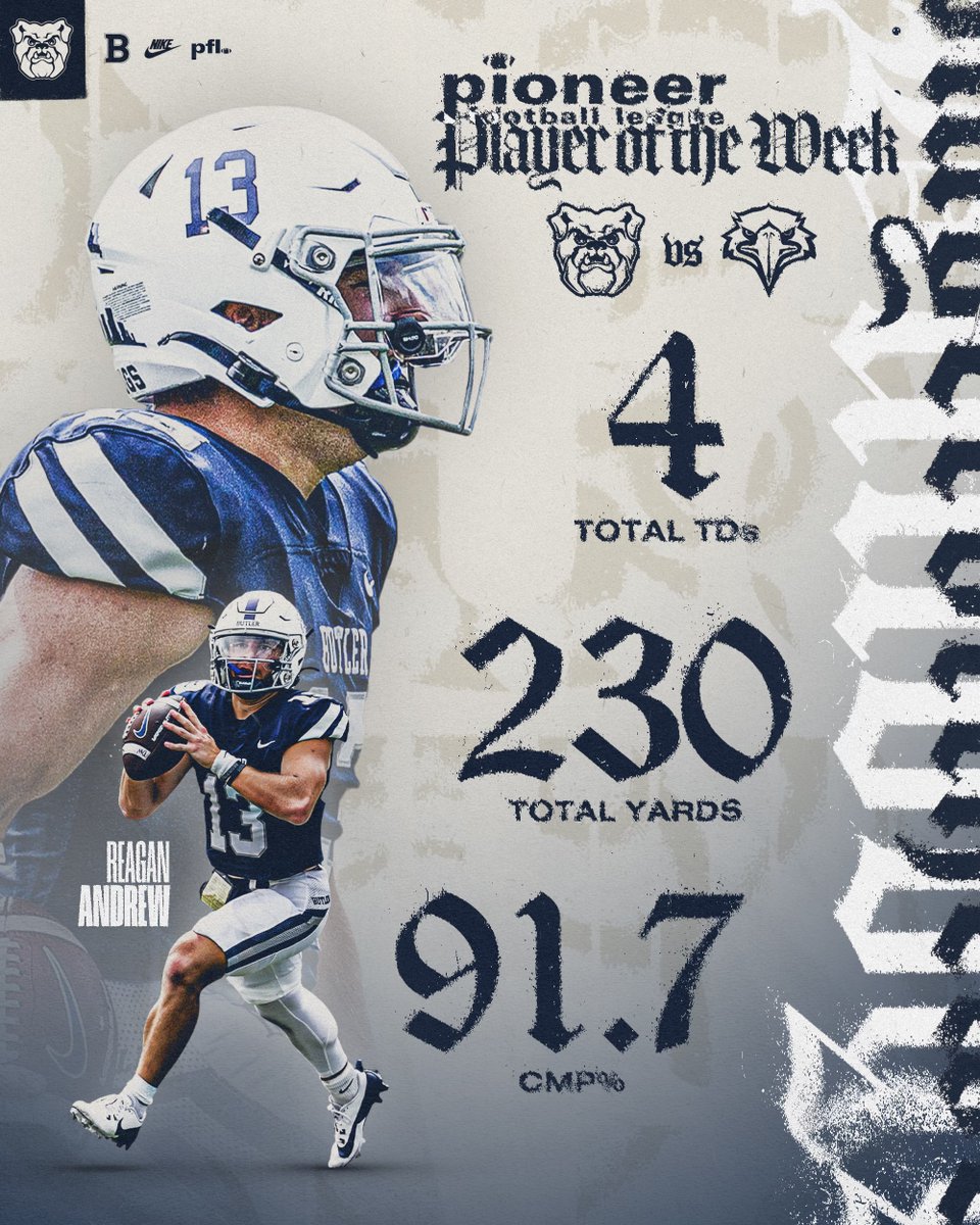 Reagan Andrew Tabbed PFL Offensive Player of the Week

📰bit.ly/3ZT8HSl