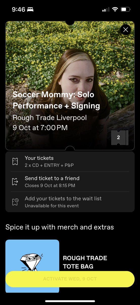 phoebadoobee's tweet photo. ANYONE WANT A SOCCER MOMMY TICKET FOR LIVERPOOL https://t.co/HrnMKl6YLd