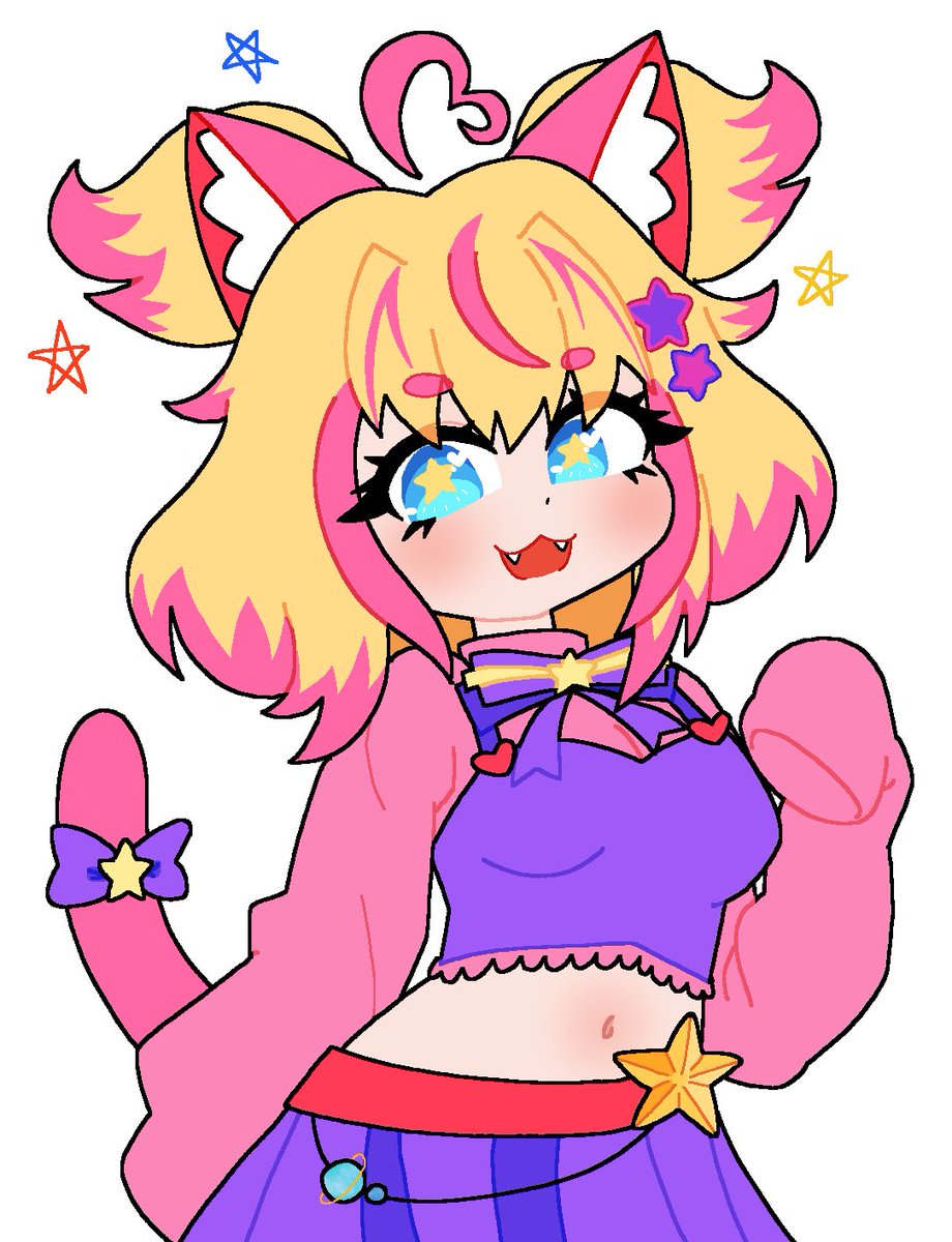 FlamezVT's tweet photo. I heard it was a certain space cats 1st anniversary…. All the more means to doodle up a cutie! #HashTagNyaa @spacecatnyaa https://t.co/XlvGBCGNJw