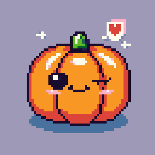 GrumpkinGames's tweet photo. Seemed prudent to no longer have a real-life profile photo I didn't originally intend for Grumpkin to stick, or for Grumpkin to necessarily be a pumpkin, but here we are.  😅 #IndieDevs #gamedev #indiegame #pixelArt https://t.co/T59TrmLc3X