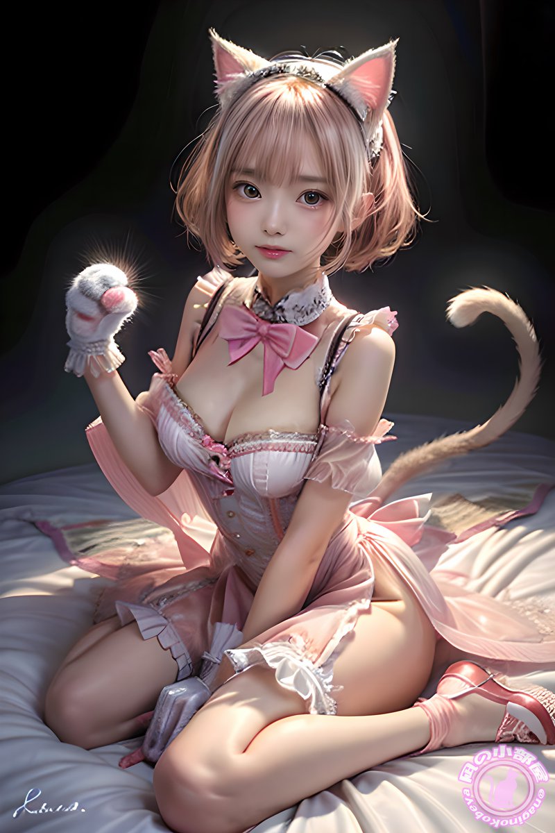 naginokobeya's tweet image. おはにゃん🐱💕
必殺のねこぱんちで起こしてあげるにゃ～❤️
#ロリっ子部