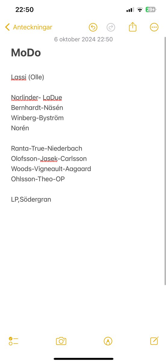 Ge mig detta mot Växjö på torsdag #modose