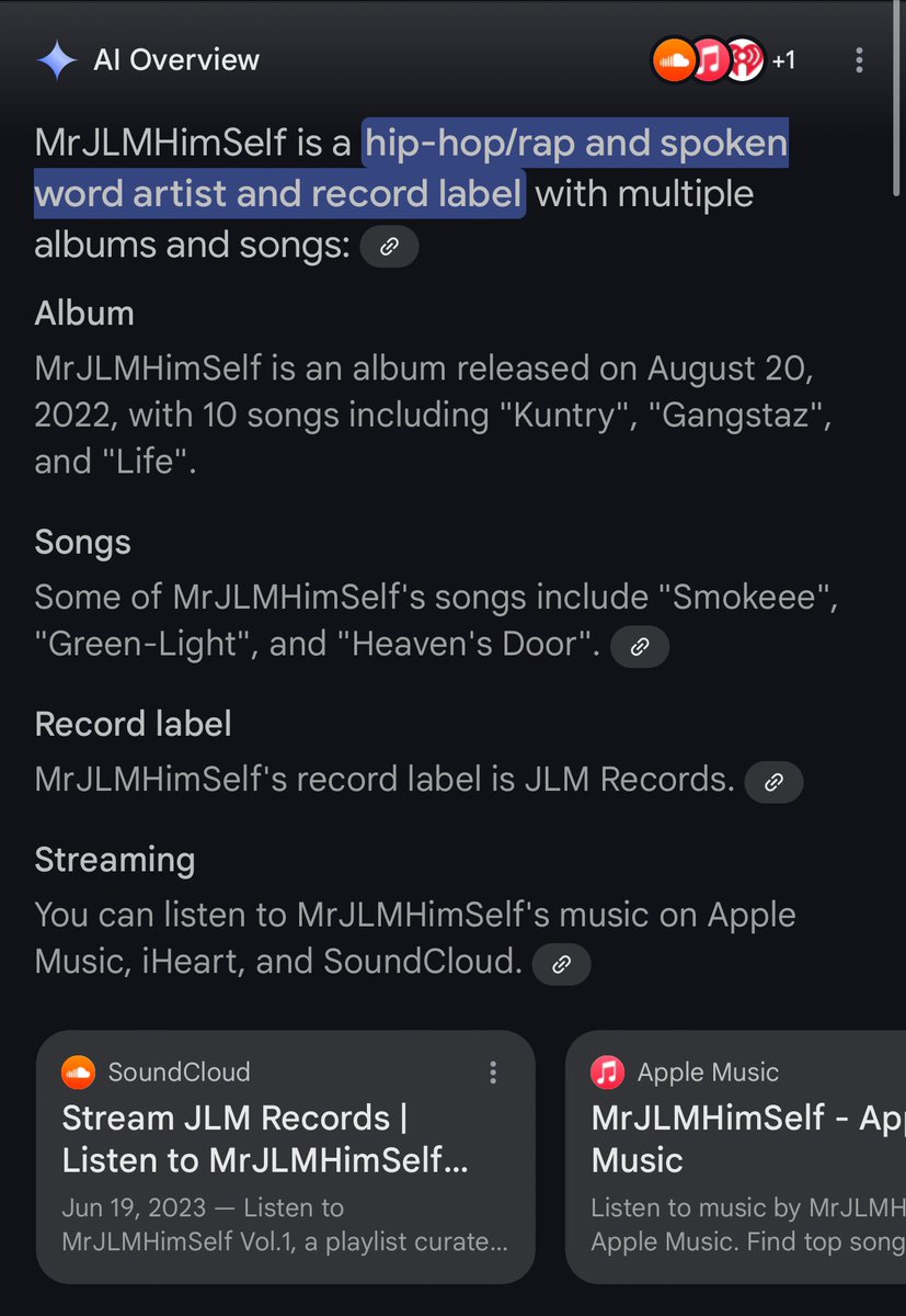 TheLpShow's tweet photo. Check out what AI got to say about JLM Records Himself!!!!!! 🔥 #Mrjlmhimself #JLMrecords #Inspire #Ultimate #thelpshow https://t.co/ghCkzQnMqg
