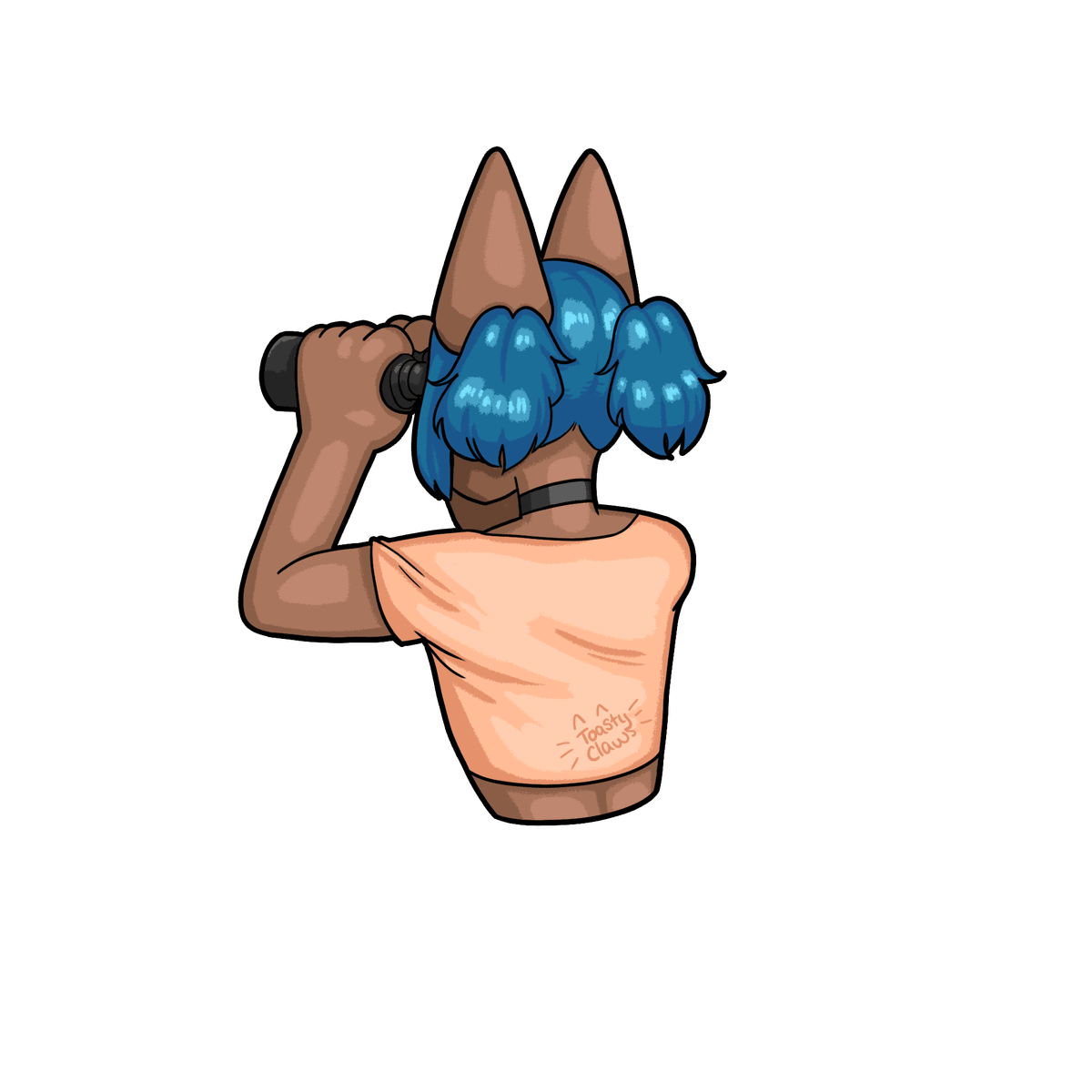 toastyclaws's tweet photo. What am I lookin at?  

Add me to the funniest thing you can think of! 
#inktober #nktober2024 #inktoberday5 #binoculars #catgirl #vtuber #meme #sticker https://t.co/tTOAyWri4K