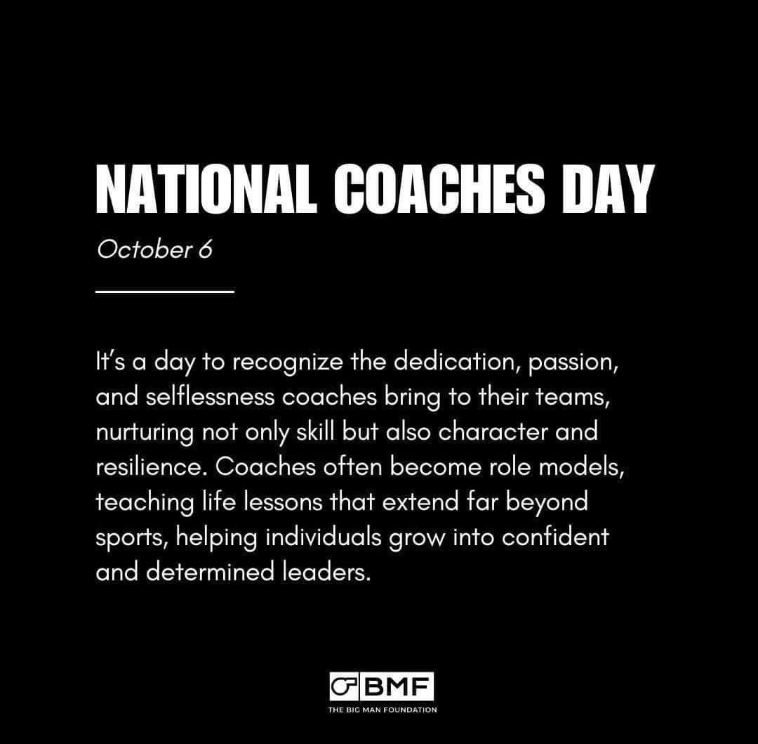 My new favorite holiday!! Hats off to all you coaches out there!! We need great coaches now more than ever!!