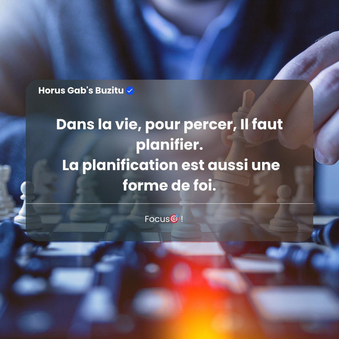 HorusGab_Buzitu's tweet photo. La planification est une forme de foi. 
#planification #stratégie #idealman https://t.co/RznSSvPgol