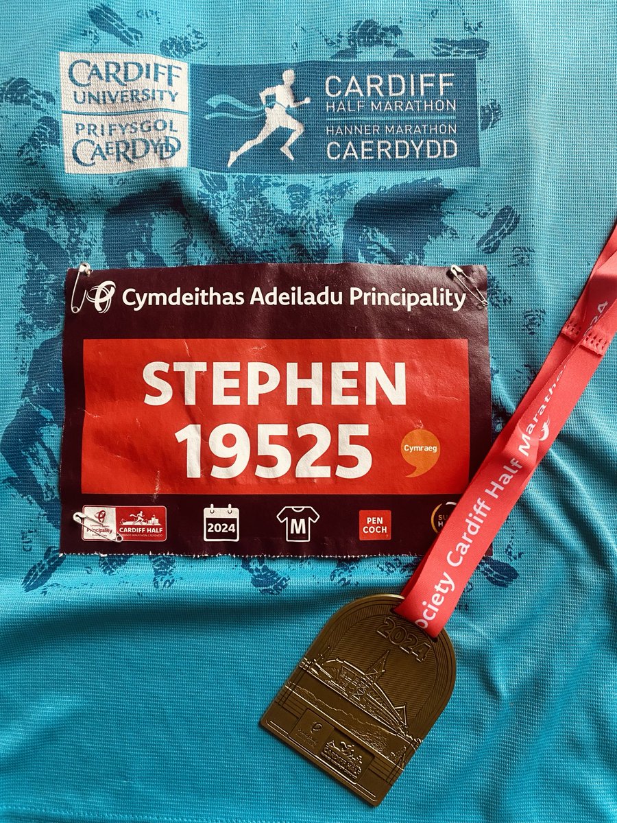 StephenWheel's tweet image. Thanks for the sponsorship support! ♥️
Currently nearly £400 raised with some sponsors still to come. 🤠
Really enjoyed a comfortable Cardiff Half today and pleased with my time of 1:59:19, just sneaked under the two hour mark. 🏃🏻‍♂️