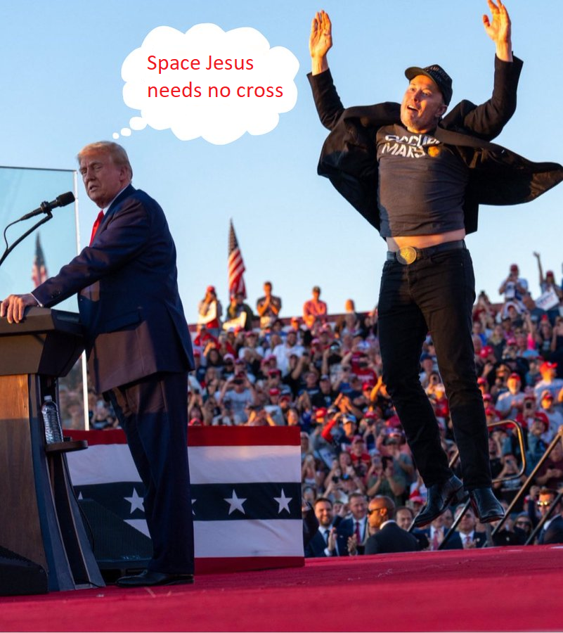 dantrimont's tweet photo. @P_Kallioniemi #SpaceJesus needs no cross
(original photo) https://t.co/5Q39xerI2k