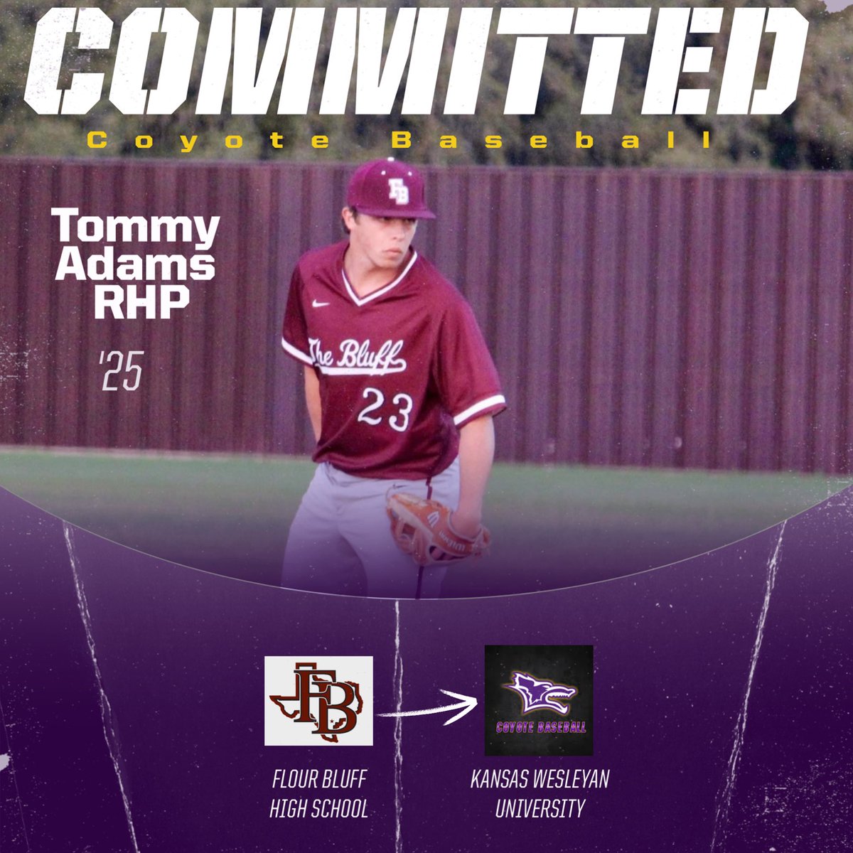 Tommy Adams 2025 (@2025adams) on Twitter photo I'm so honored to announce my commitment to Kansas Wesleyan University. I want to thank my parents and coaches! Everything is possible through God! <a href="/KWUBaseball/">KWU Baseball</a> <a href="/MikeMcClendon9/">Mike McClendon</a> <a href="/JesseButtler/">Jesse Buttler</a> I'm so honored to announce my commitment to Kansas Wesleyan University. I want to thank my parents and coaches! Everything is possible through God! <a href="/KWUBaseball/">KWU Baseball</a> <a href="/MikeMcClendon9/">Mike McClendon</a> <a href="/JesseButtler/">Jesse Buttler</a>