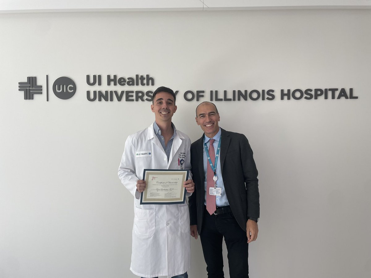 LucaLambertin12's tweet photo. Honored to conclude my research fellowship in Single Port Surgery at University of Illinois in Chicago!🇺🇸 
Many thanks to @SimoneCrivella2 for this great opportunity for professional and personal growth and to @minerviniandre for the constant mentorship 🔥 https://t.co/bWDOzrOOwd