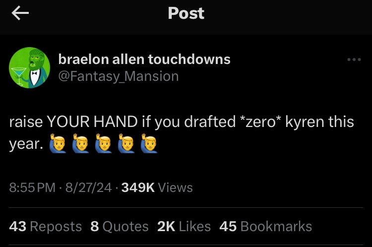 BowdenTown's tweet photo. @PFF_Fantasy Hahahaha! https://t.co/GHw3dksxPC