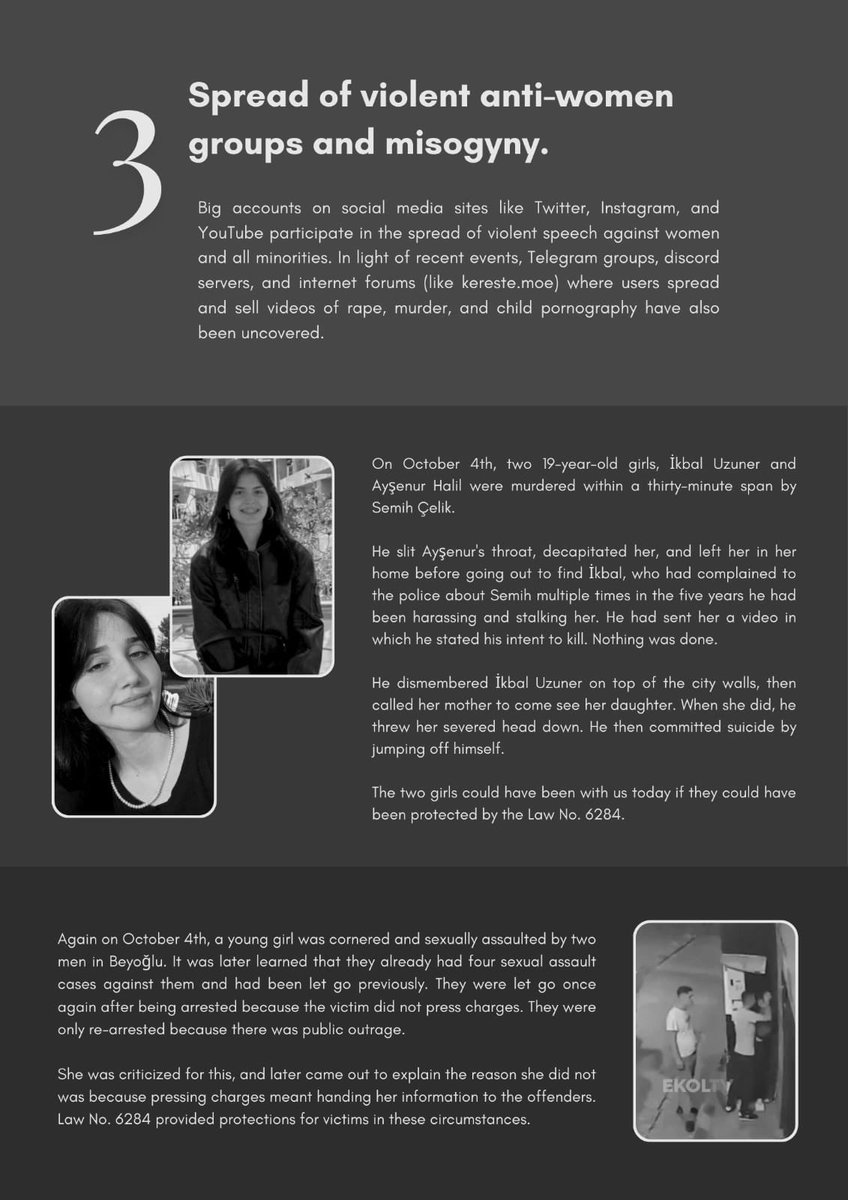 eaJPark_TR's tweet photo. +women around the world. We are beheaded and thrown to streets, harrased, r*ped in daylight. Here is some more info in the photos about what actually is happening and how can you help/support turkish women 🙏🏻 https://t.co/8rHw8u7AFe