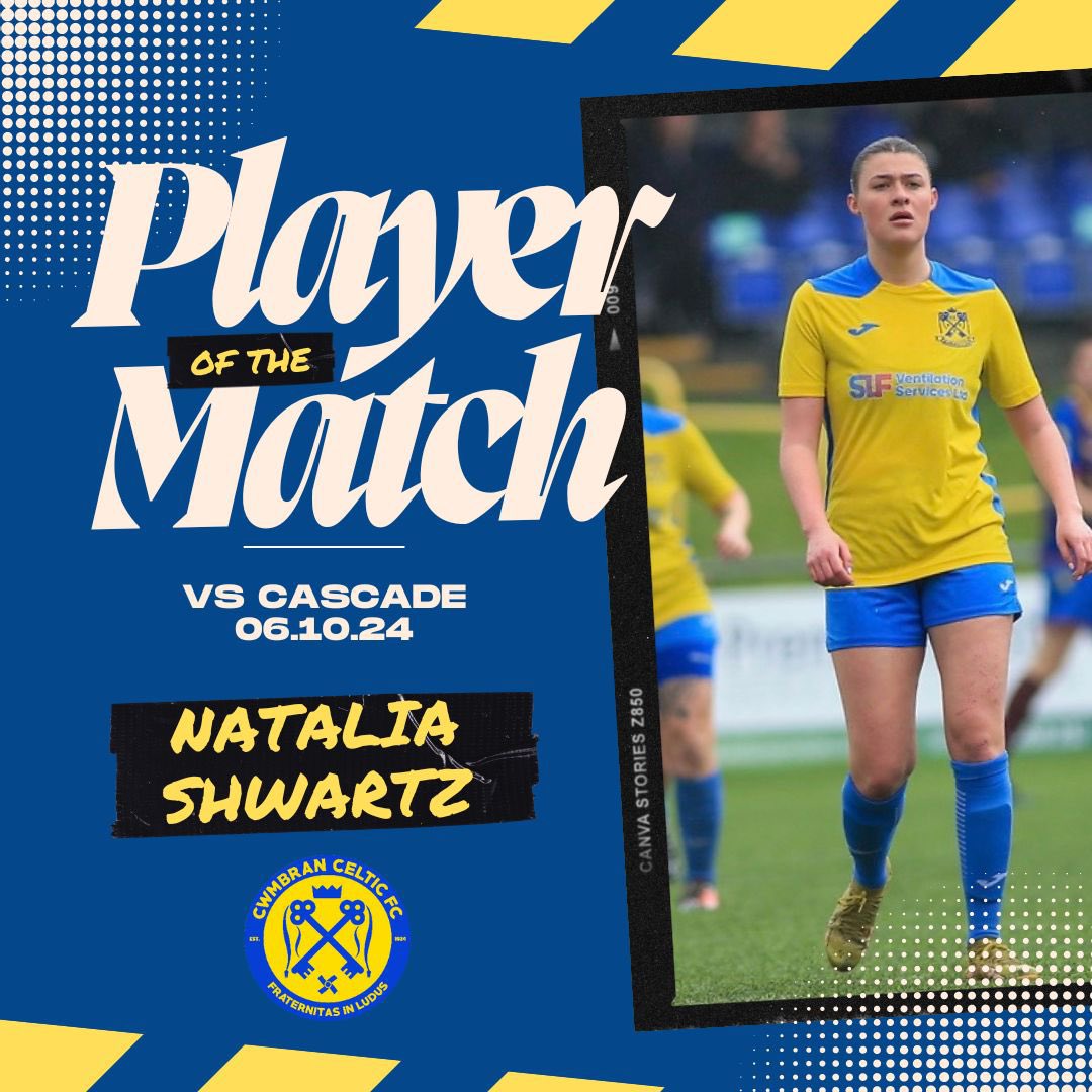 Cwmbran Celtic LFC (@cwmbranceltlfc) on Twitter photo Congratulations to our first team on their win against <a href="/CascadeLadies/">Cascade YC Ladies</a>.
Our POTM was Natalia π€
Thank you to everyone who came to support both games today βοΈ
ππ
#TheCeltic #YouYellows Congratulations to our first team on their win against <a href="/CascadeLadies/">Cascade YC Ladies</a>.
Our POTM was Natalia π€
Thank you to everyone who came to support both games today βοΈ
ππ
#TheCeltic #YouYellows