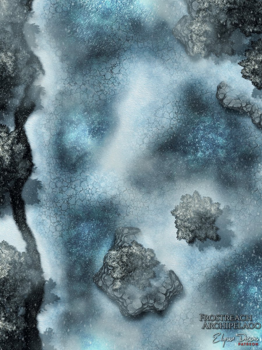 Day 4: Frostreach Archipelago 
A little late in starting this year but I'll catch up as I can
#maptober2024 #inkarnate #maptober