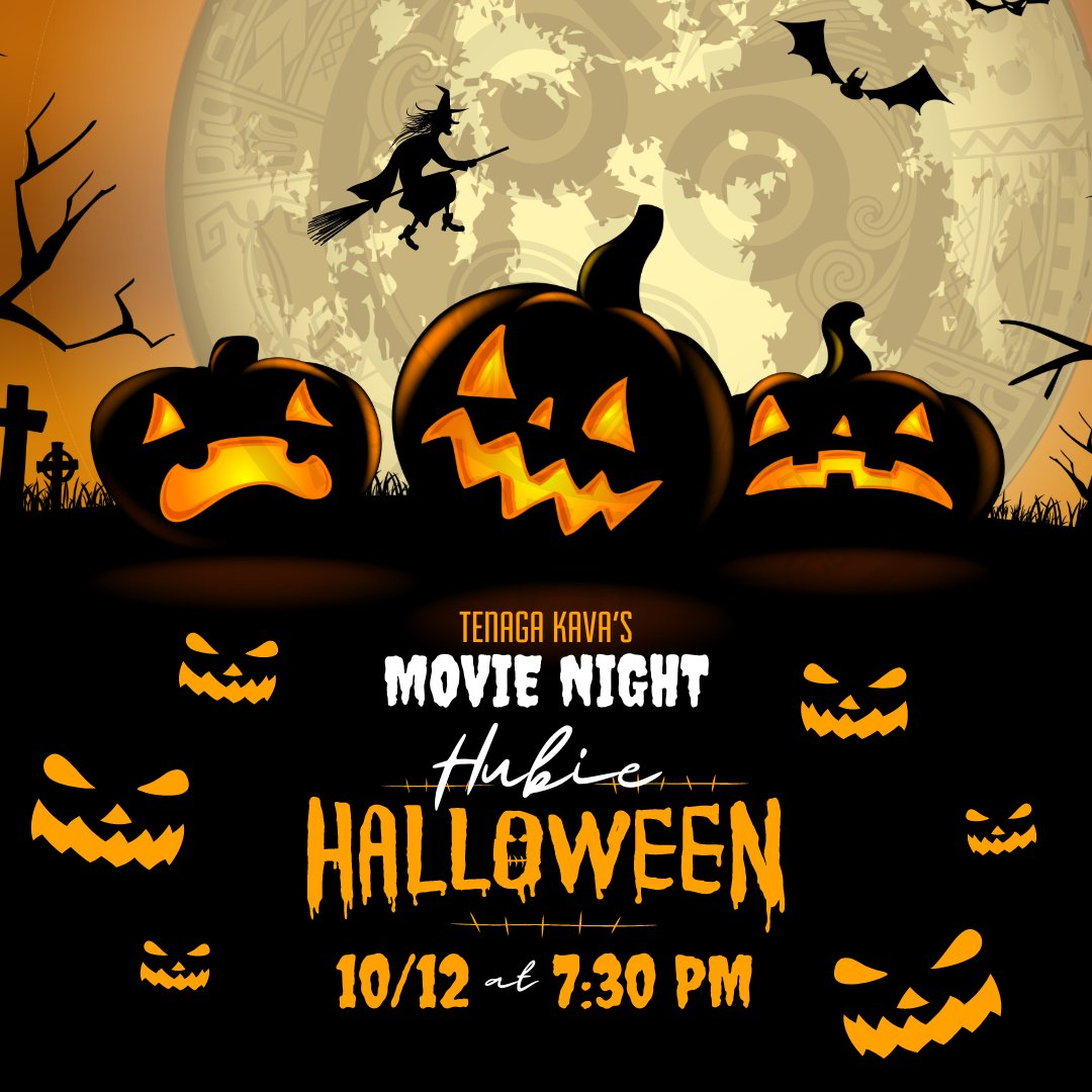 tenagakava's tweet photo. 🎥 It’s 𝕤𝕡𝕠𝕠𝕜𝕪 movie night time! 👻
🥥 Grab your kava and settle in for Hubie Halloween - October 12th at 7:30 PM. Join the #TenagaTribe for a night of laughs, scares, and Halloween movie fun! Boo-la! 🎃 https://t.co/qgcRchLiO5