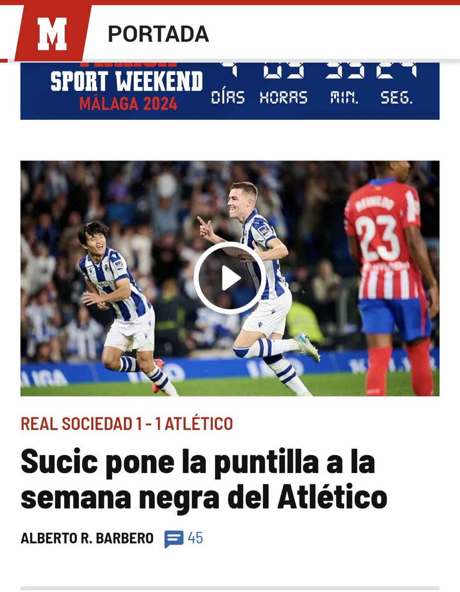 Serginho_HE's tweet photo. Viva la originalidad periodística.  @RealSociedad @Atleti se merecen un poco de respeto. https://t.co/r0ZlaUBC1f