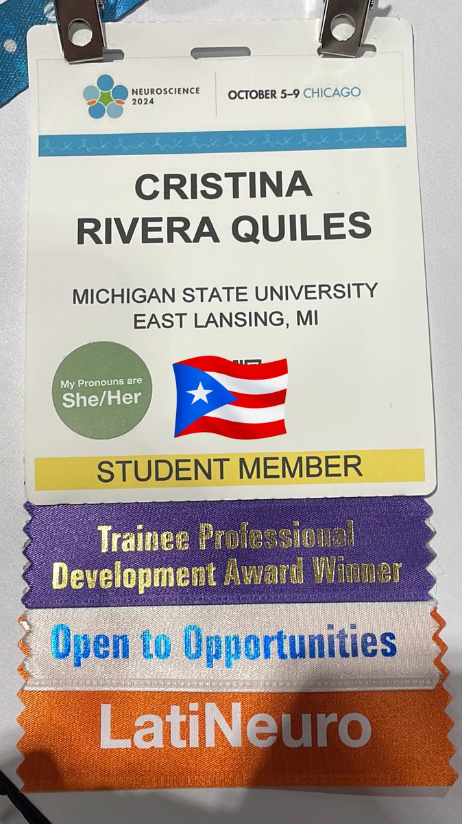 Cristina Marie (@criveraquiles) on Twitter photo So excited that I got to attend the first ever <a href="/latineuro24/">NeuroLatine</a> event at #sfn2024 🇵🇷 Getting to hear from such an inspiring group of Latine scientists (including some familiar faces <a href="/heyitsalma/">Almarely L. Berríos-Negrón, Ph.D.</a> @fleabrained <a href="/IniguezLab/">Iñiguez Lab</a>) and see the room full of trainees gave me so much joy ❤️ So excited that I got to attend the first ever <a href="/latineuro24/">NeuroLatine</a> event at #sfn2024 🇵🇷 Getting to hear from such an inspiring group of Latine scientists (including some familiar faces <a href="/heyitsalma/">Almarely L. Berríos-Negrón, Ph.D.</a> @fleabrained <a href="/IniguezLab/">Iñiguez Lab</a>) and see the room full of trainees gave me so much joy ❤️