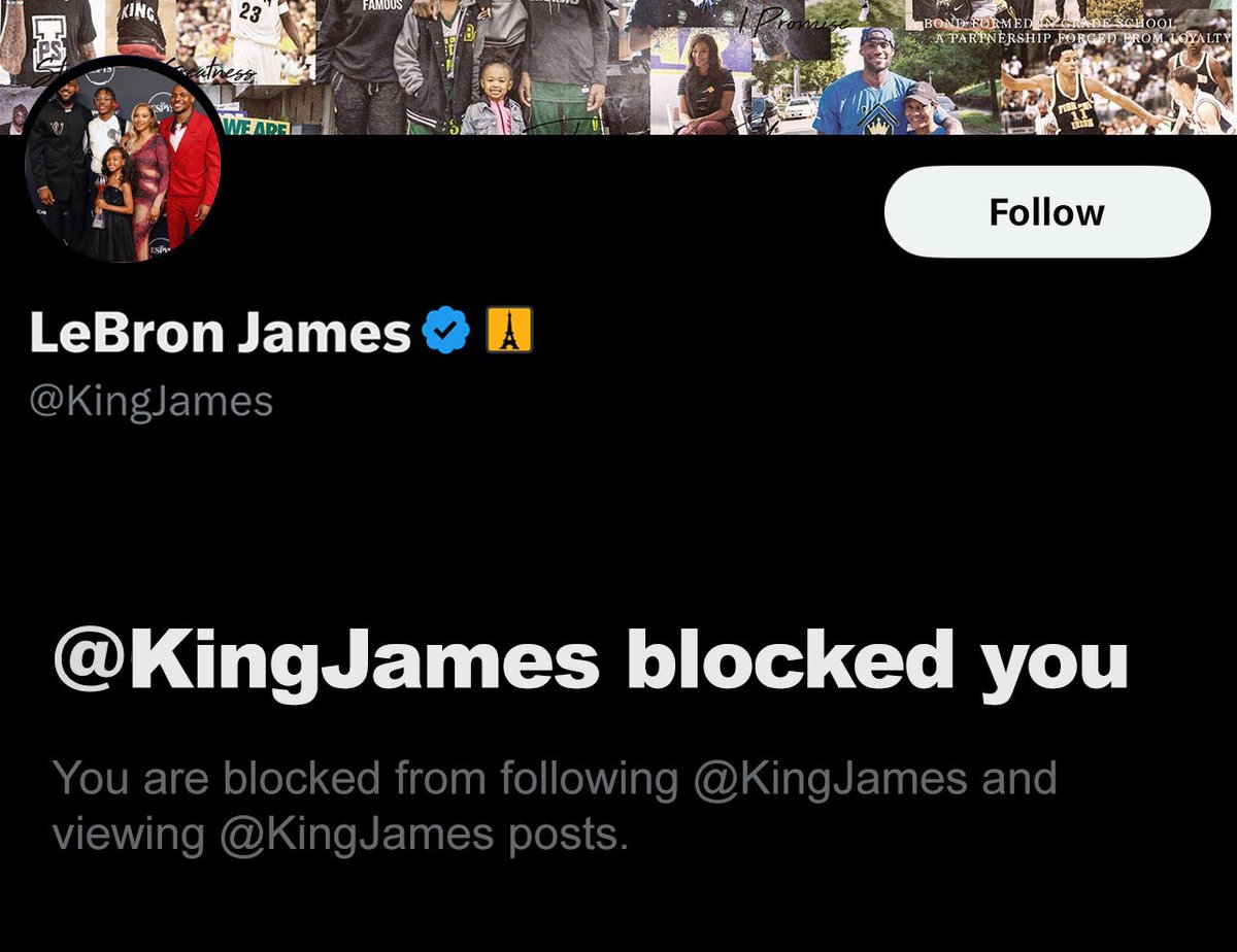 TheNBACentel's tweet photo. BLOCKED BY JAMES! 

Nooo @KingJames 😭 https://t.co/frfdN9uxKm